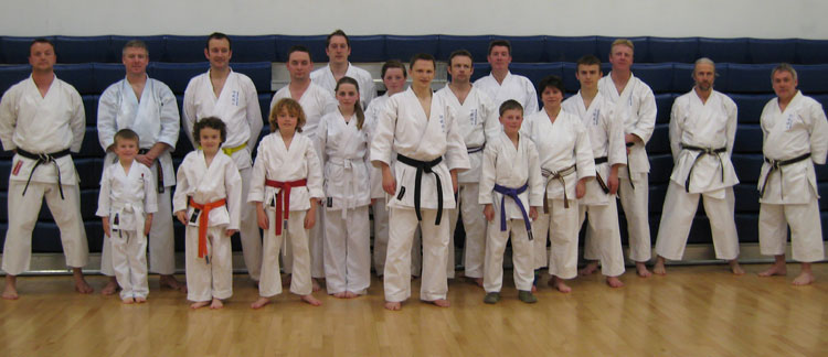 Attendees at the first ever Nailsea Karate training session.