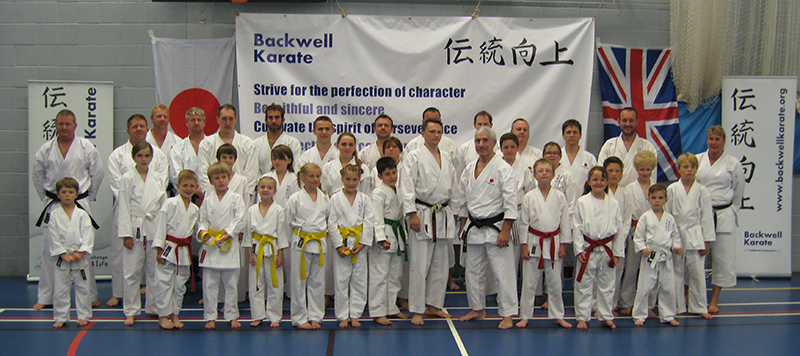 Sensei Sherry with members of Nailsea Karate and Backwell Karate