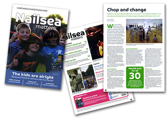 Nailsea Karate's feature in Nailsea Matters magazine